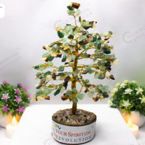 Wealth Tree Green Jade Citrine Tiger’s Eye Green Aventurine