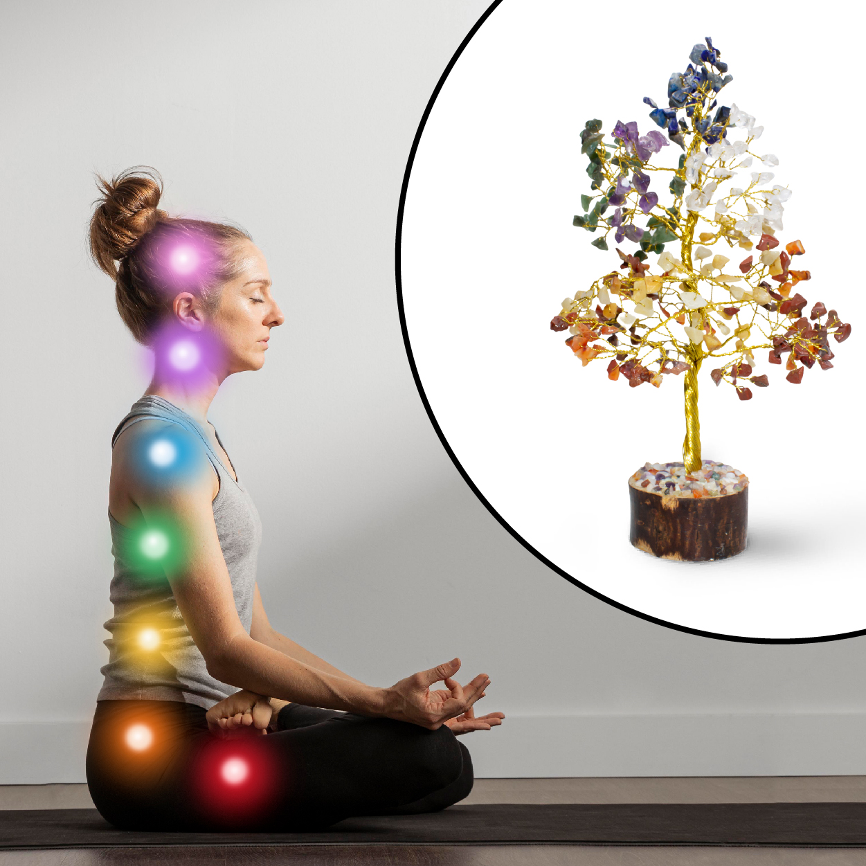 Seven Chakra Crystal Tree