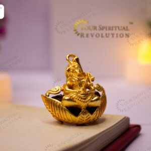 One Face Rudraksha - Golden Brass