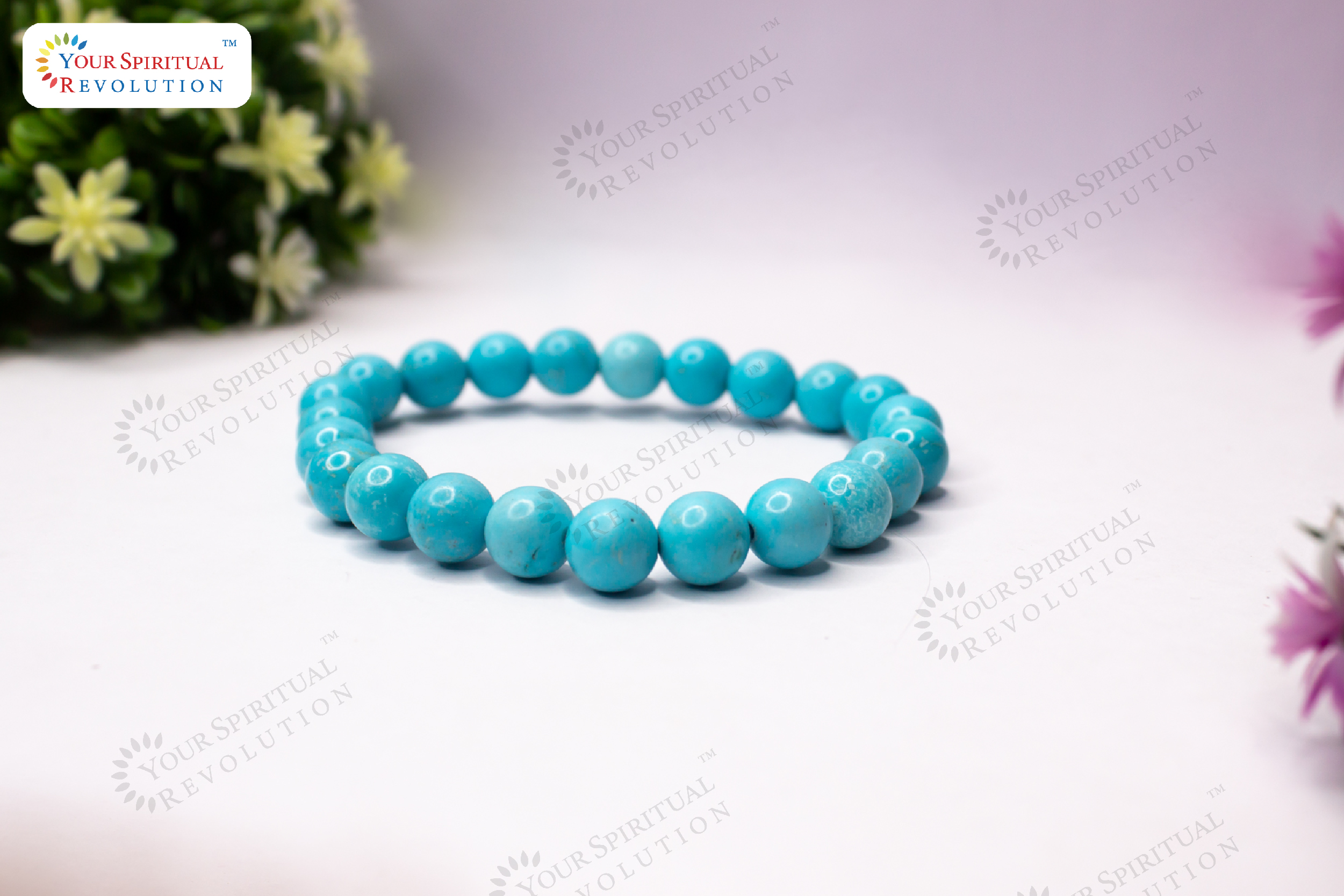 Unisex Sky Blue Turquoise Crystal Bracelet, For Healing at Rs 701/piece in  Karnal